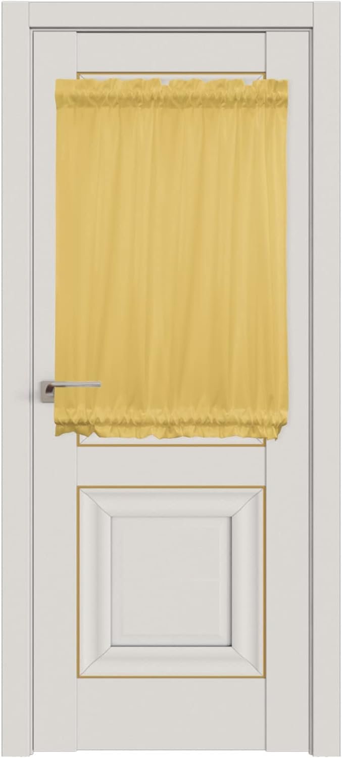 French Door Privacy Panels Set, Velvet Style Door Covers with Matching Tiebacks, 30 x 72 Inch - Image 2