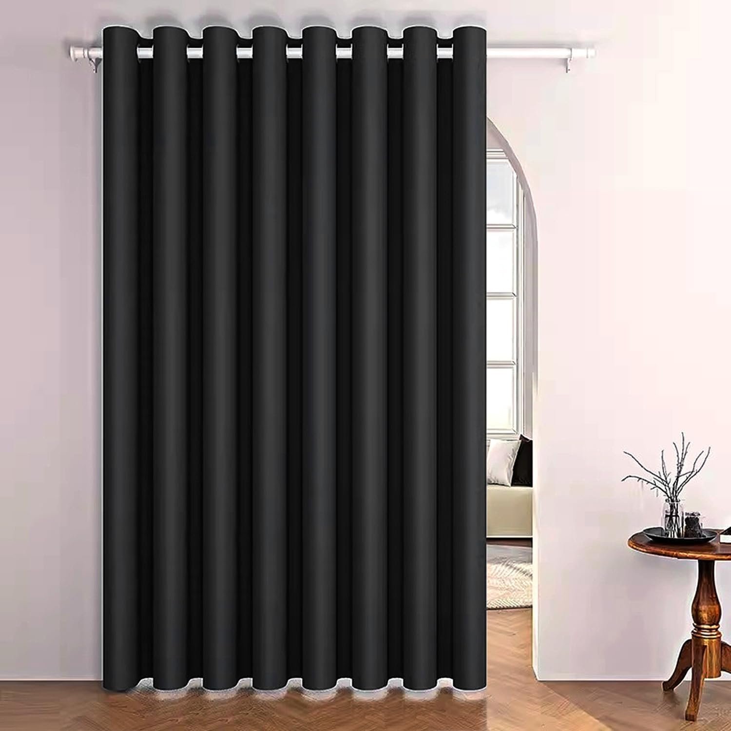 Geometric Tribal Door Panel, Decorative Doorway Cover for Bedroom and Closet Areas, 42 x 80 Inch