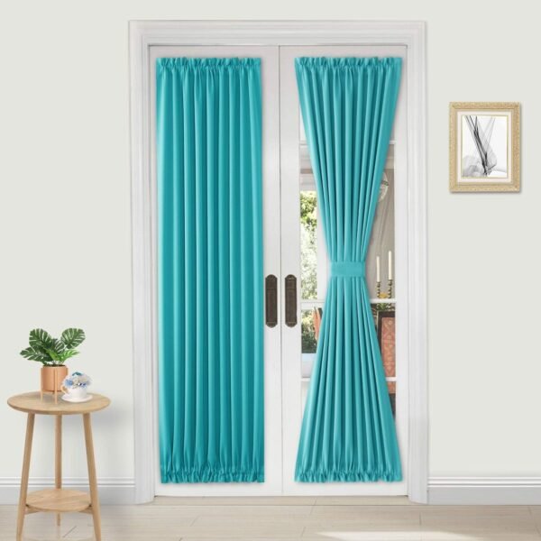 Linen Texture Blackout Patio Door Panel, Extra Wide Thermal Door Cover with Grommet Top, 100 x 108 Inch