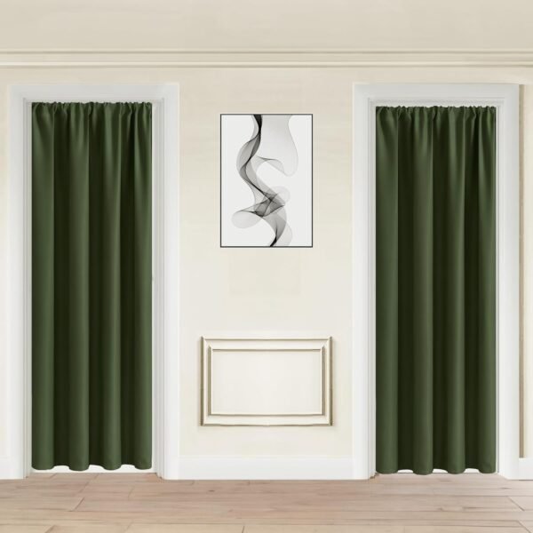 Elegant Sheer Door Panels for Living Rooms and Sliding Openings, Light Filtering Door Covers, 96 Inch Length, Set of 2