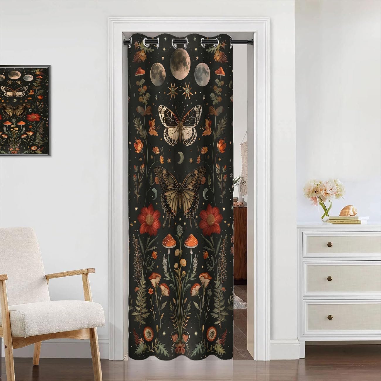 Terracotta Style French Door Panel, Decorative Sidelight Door Cover for Entryways, 25 x 72 Inch - Image 2