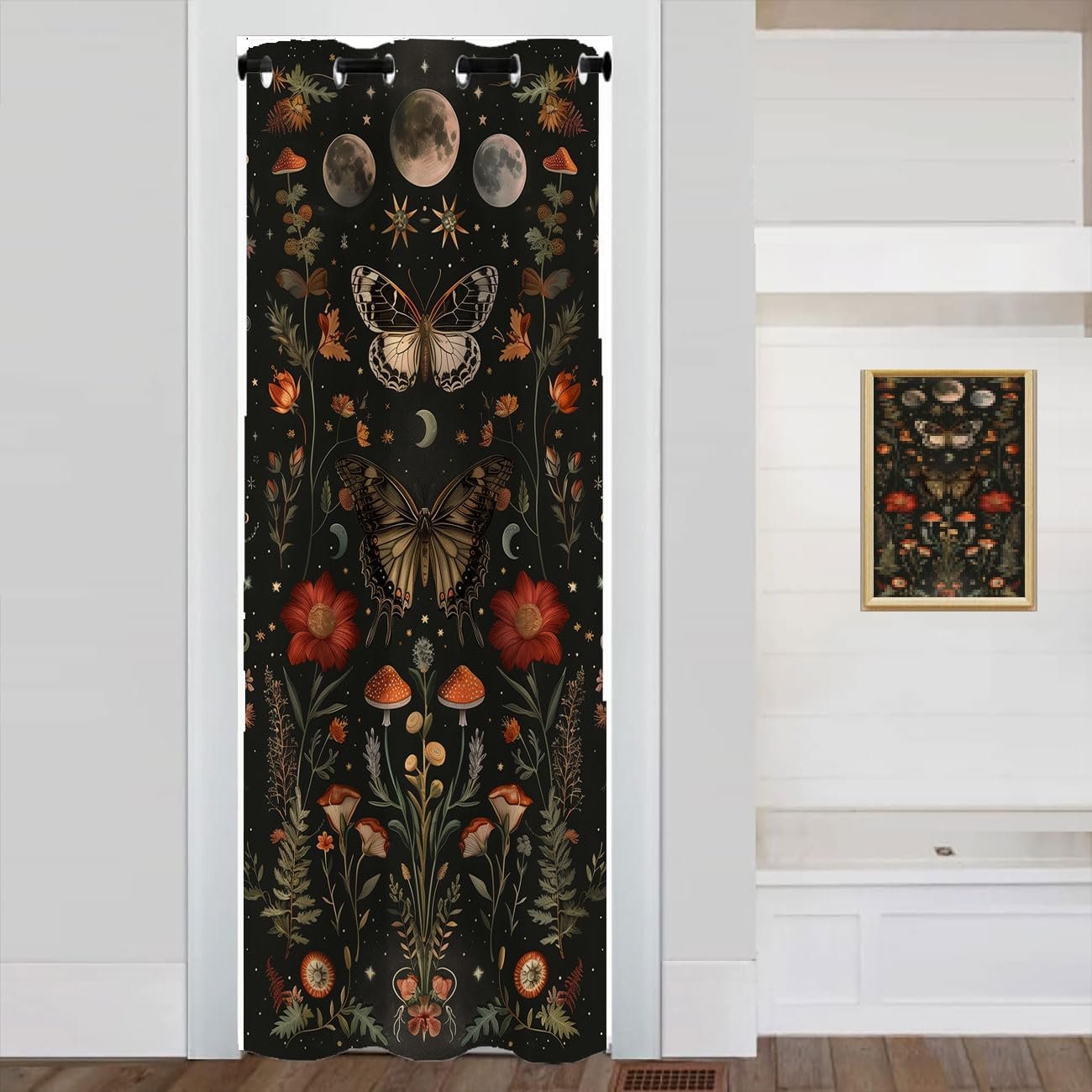 Terracotta Style French Door Panel, Decorative Sidelight Door Cover for Entryways, 25 x 72 Inch
