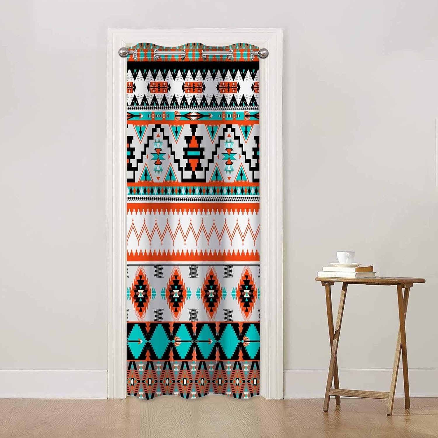 Voile French Door Panels with Tiebacks, Light Filtering Privacy Door Covers for Entryways, Set of 2