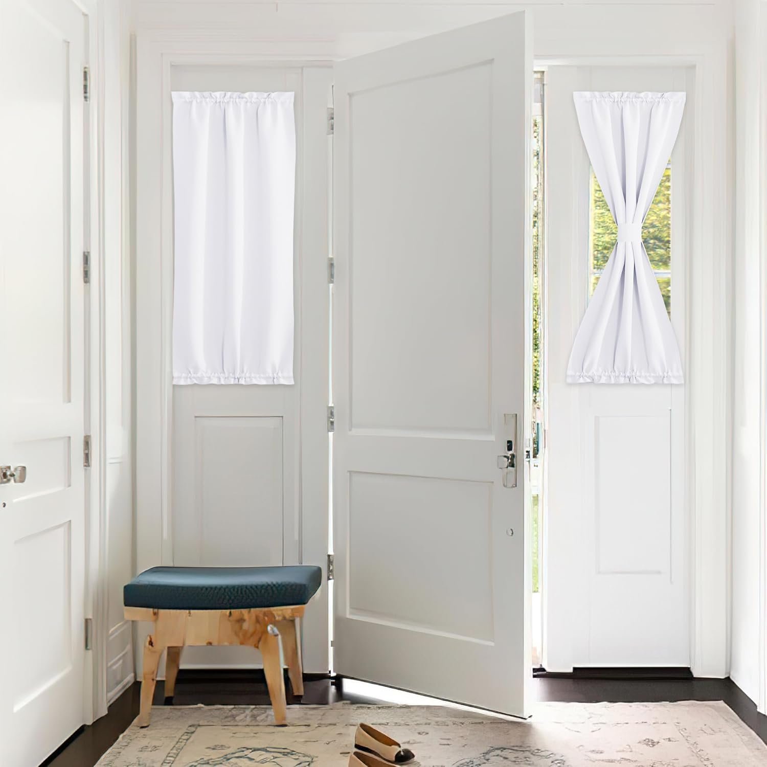 Thermal Insulated Blackout Door Panels for Large Openings and Sliding Doors, 42 x 80 Inch Each, Set of 2