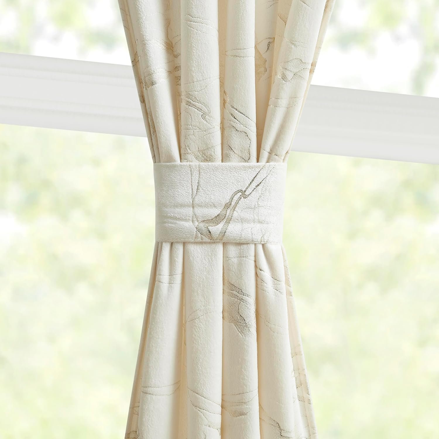 Thermal Door Panel for French Doors and Sidelights, Tie-Up Privacy Door Cover, 25 x 70 Inch - Image 2