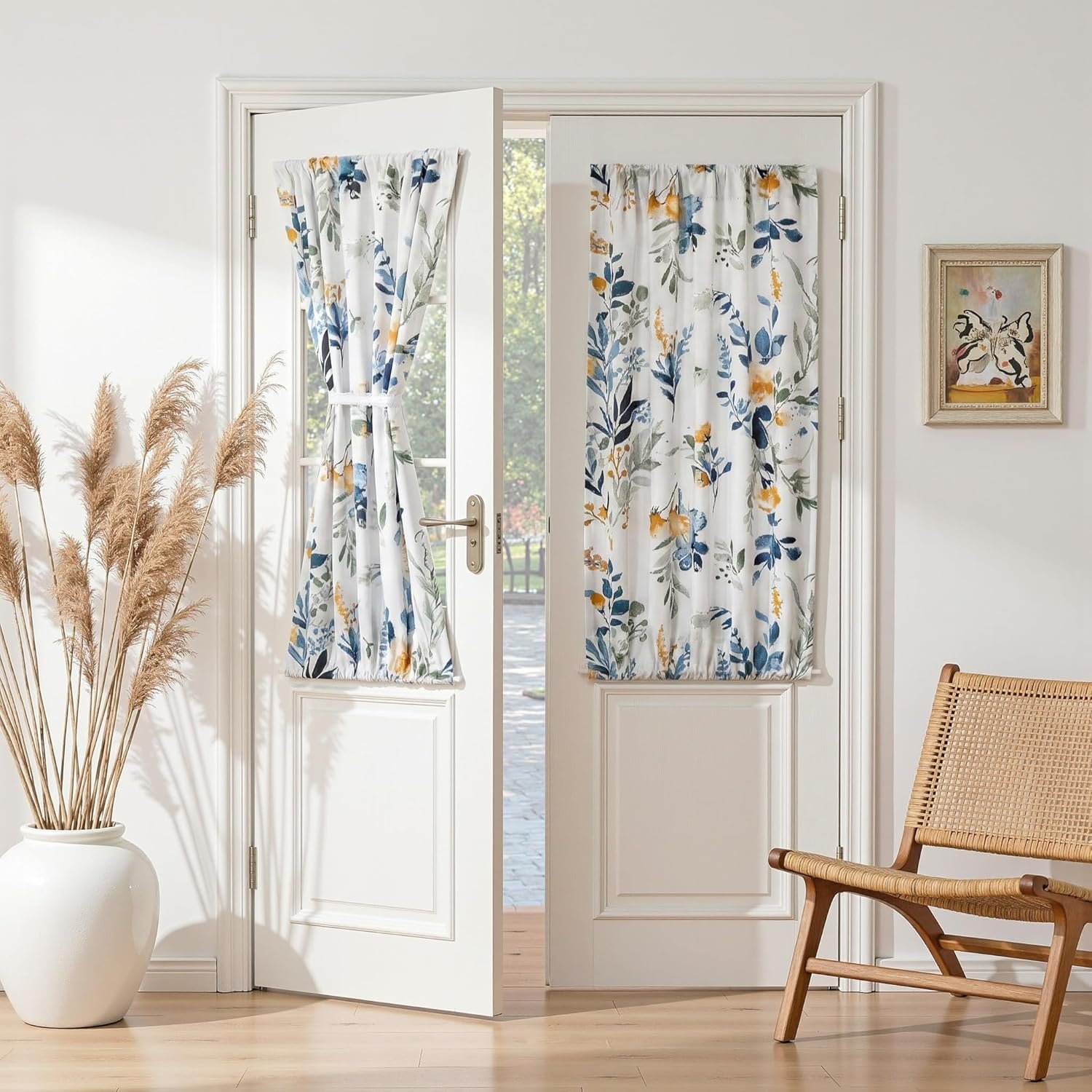 Custom Linen Door Panel, Decorative Door Hanging for Living Rooms, Bedrooms and Patio Areas